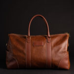 NAB Leather – The Shield Duffle- Cognac Full-Grain Leather Duffle Bag Made in Canada