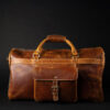 NAB Leather – The Voyager Duffle – Cognac Full-Grain Distressed Leather Duffle Bag