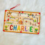 Woodemon – Personalized Wooden Magnetic Maze With Baby Name