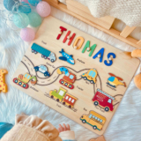 Woodemon – Personalized Jungle Animal Name Puzzle