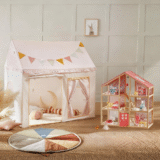 Tiny Land – Sweet Dreams Playset — Pink Dollhouse + Pink-White Playhouse